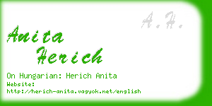 anita herich business card